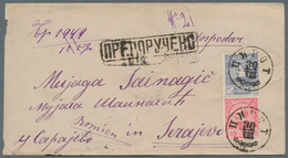 Serbien: 1883, 10pa. Rose And 25pa. Ultramarine, Correct 35pa. Rate On Cover From "PIROT 30/VIII" To - Serbie