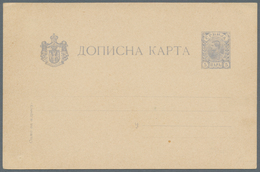 Serbien - Ganzsachen: 1895, King Alexander I., Stationery Card 5pa. Ultramarine, Without "Tesla" Imp - Serbien