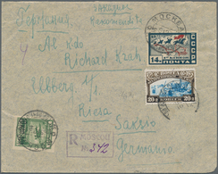 Sowjetunion: 1925/33 Four Registered Cover For Stamp Exchange With Additonal Fiscal Stamps Backside - Briefe U. Dokumente