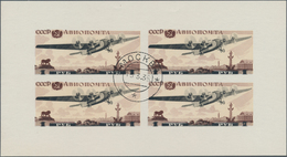 Sowjetunion: 1937 'Allunions'-Air Miniature Sheet, Cancelled By Moscow '15.3.38' Cds, Fresh And Fine - Lettres & Documents