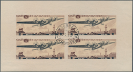 Sowjetunion: 1937, Allunions Airmail Souvenir Sheet, Cancelled " MOCKBA 55 / 23.11.37", Fine, Mi. 60 - Covers & Documents