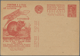 Sowjetunion - Ganzsachen: 1931, Picture Postcard Combat The Parasites Grashopper And Hamster. - Non Classés