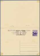 Triest - Zone A - Ganzsachen: 1948: 8 L + 8 L Violett Double Postal Stationery Card With Manual Over - Marcophilie