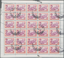 Triest - Zone B: 1953, Car And Motorcycle Race, 50 Din In The Stamped Block Of 30, Left Markedly Too - Neufs