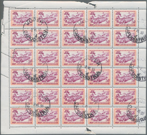 Triest - Zone B: 1953, Car And Motorcycle Race, 50 Din In The Stamped Block Of 30, Left Markedly Too - Mint/hinged