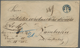 Tschechoslowakei - Heimat: 1870 (ca.), "PILGRAM", Clear Strike Of Blue C.d.s. On Official Insured Le - Altri & Non Classificati