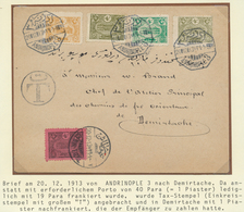Türkei - Stempel: 1913, "ANDRINOPLE 3 - 20/12/13" Octogonal Ds. On Cover Bearing 19 Para Underfranke - Other & Unclassified