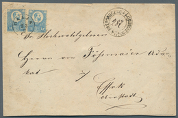 Ungarn: 1874. Registered Envelope Bearing Yvert 9, 5k Red And Yvert 10, 10k Pale Blue (2) Tied By Da - Lettres & Documents