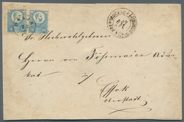 Ungarn: 1874. Registered Envelope Bearing Yvert 9, 5k Red And Yvert 10, 10k Pale Blue (2) Tied By Da - Covers & Documents