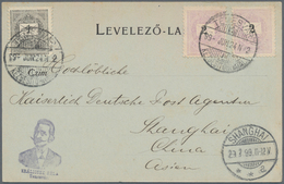 Ungarn: 1899, Ppc From TEMESVAR 24.6.1899 Addressed To "Kaiserlich Deutsche Postagentur" Arrival "SH - Lettres & Documents