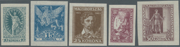 Ungarn: 1923, Postfrischer Luxussatz "100. Geburtstag Von Sandor Petöfi", Ungezähnt. - Lettres & Documents