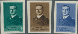 Ungarn: 1938, Postfrischer Luxussatz "Miklos Horthy" Ungezähnt. - Lettres & Documents