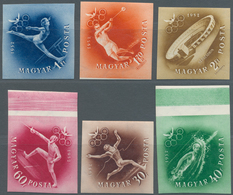 Ungarn: 1952, Satz "Olympische Sommerspiele" Und Satz "Wintersport-Europameisterschaften" In Luxus-A - Lettres & Documents