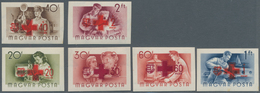 Ungarn: 1957, Postfrische Ungezähnte Serie "Rotes Kreuz" - Covers & Documents