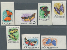 Ungarn: 1959/1961, Zwei Luxus-Randsätze "Schmetterlinge" Und "Wildtiere", (Mi. 300.-) - Lettres & Documents