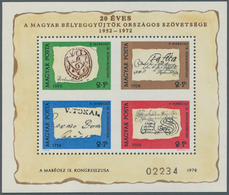 Ungarn: 1972, "Tag Der Briefmarke" 2 Seltene Blocks 88 B Und 88 BI, Gezähnt Und Ungezähnt - Lettres & Documents