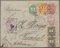 Ungarn - Ganzsachen: 1893. Registered Postal Stationery Envelope 5kr Carmine Upgraded With Yvert 23, - Ganzsachen