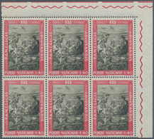 Vatikan: 1963, 40 L And 200 L "fight Against Hunger", Two Blocks Of 6 From Upper Right Corner, All S - Ungebraucht