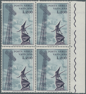 Vatikan: 1967, Airmail Issue 200l. With SHIFTED Bluish-grey (background) To The Left In A Block Of F - Neufs