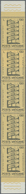 Vatikan: 1972, 130 L Straw/black "Bramante", Vertical Strip Of 5 (folded) With Top And Bottom Sheet - Neufs