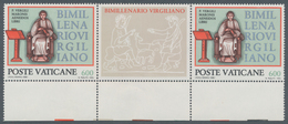 Vatikan: 1981, 600 L "P. Vergilius Maro", Horizontal Gutter Pair, Each Stamp With Printing Error "in - Ungebraucht