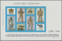 Vatikan: 1987, OLYMPHILEX '87, Souvenir Sheet, Printing Color Red (inscriptions 'POSTE VATICANE, Den - Neufs