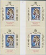 Vatikan: 1994, Sistine Chapel, 4000 L Souvenir Sheet, Undivided Block Of 4 Souvenir Sheets. VF Mint - Neufs