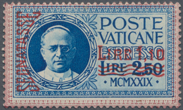 Vatikan - Portomarken: 1931, 1,10 L On 2,50 L Blue Express Stamp, Unissued PROOF With Surcharge In C - Taxes