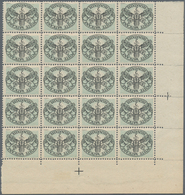Vatikan - Portomarken: 1946, 2 L Black/bright Blue "coat Of Arms" With Broad Background Lines, Block - Portomarken
