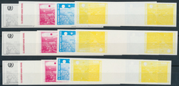 Vereinte Nationen - Genf: 1995. Lot Of 3 Times Imperforate Progressive Proof (5 Phases) In Horizonta - Autres & Non Classés