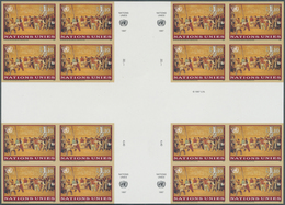 Vereinte Nationen - Genf: 1997. Imperforate Cross Gutter Block Of 4 Blocks Of 4 For The 1.10fr Value - Autres & Non Classés