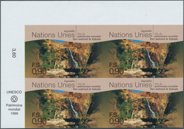 Vereinte Nationen - Genf: 1999. IMPERFORATE Corner Block Of 4 For The 90c Value Of The Issue "World - Autres & Non Classés