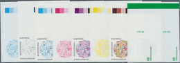 Vereinte Nationen - Wien: 1984. Progressive Proof (8 Phases), Viz Color Separations, In Vertical Mar - Neufs