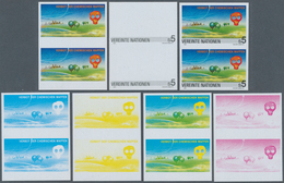 Vereinte Nationen - Wien: 1991. Progressive Proof (7 Phases), Viz Color Separations, In Vertical Pai - Ungebraucht