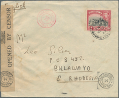 Zypern: 1942. Envelope Addressed To Rhodesia Bearing SG 155b, 2p Black And Carmine Tied By Paphos Do - Sonstige & Ohne Zuordnung