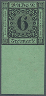 Baden - Marken Und Briefe: 1851, Ziffern 3 Kr. Schwarz Auf Dünnem Blaugrünem Papier Der 1. Auflage, - Autres & Non Classés