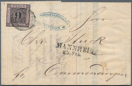 Baden - Marken Und Briefe: 1851, Ziffern 9 Kr. Schwarz Auf Altrosa, Dünnes Papier (1.Auflage) Auf Br - Autres & Non Classés