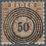 Baden - Marken Und Briefe: 1862, 9 Kreuzer Dunkelbraun Entwertet Mi Idealem, Glasklar Und Zentrisch - Autres & Non Classés