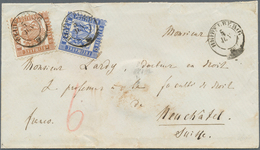 Baden - Marken Und Briefe: 1862, 9 Kr Rötlichbraun Und 6 Kr. Ultramarin Auf Brief Von Heidelberg 5.6 - Autres & Non Classés