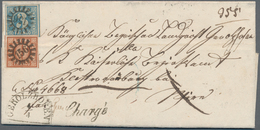 Bayern - Marken Und Briefe: 1850, Quadratausgabe 3 Kr. Blau Und 6 Kr. Braunorange Je Platte II Beide - Sonstige & Ohne Zuordnung