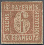 Bayern - Marken Und Briefe: 1849, 6 Kr. Braun, Type I Mit Unterbrochenem Kreis, Allseits Voll- Bis B - Autres & Non Classés