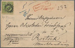 Bayern - Marken Und Briefe: 1850, 9 Kreuzer Grün Als Einzelfrankatur Klar Und Zentral Entwertet Mit - Andere & Zonder Classificatie