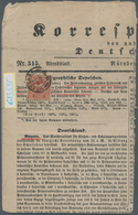 Bayern - Marken Und Briefe: 1866, 3 Kreuzer Rot Als EF Auf Augenscheinlich Kompl. Zeitung "Korrespon - Other & Unclassified