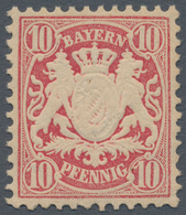 Bayern - Marken Und Briefe: 1876, 10 Pfg. Mittellilarot, Farbfrisches Exemplar In Guter Zähnung, Ung - Sonstige & Ohne Zuordnung