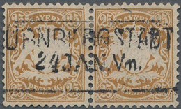 Bayern - Marken Und Briefe: 1876, 25 Pf Wappen Braunocker Im Waager. Paar Klar Und Zentrisch Ra2 NÜR - Other & Unclassified