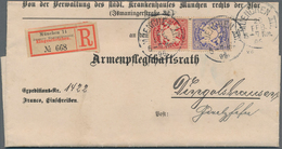 Bayern - Marken Und Briefe: 1896, Eingeschriebener Faltbrief Ab MÜNCHEN XVIV Frankiert Mit 10 Und 20 - Autres & Non Classés
