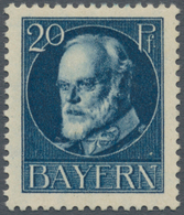 Bayern - Marken Und Briefe: 1914, 20 Pfg. Schwarzblau, Friedensdruck, Farbtiefes Exemplar In Typisch - Other & Unclassified