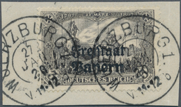 Bayern - Marken Und Briefe: 1919, 3 M. Aufdruck-Ausgabe Mit 26:17 Zähnungslöchern Auf Briefstück, Ta - Sonstige & Ohne Zuordnung
