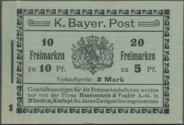 Bayern - Markenheftchen: 1911. Markenheft Prinzregent Luitpold (Dez. 1911), Das Seltene, Erste Bayer - Autres & Non Classés