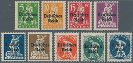 Bayern - Portofreiheitsmarken: 1920, Abschiedsserie Von Bayern 5 Pf. Bis 80 Pf Mit Eingelochtem "B", - Sonstige & Ohne Zuordnung